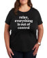 Relax Out Of Control Plus Size Graphic T-Shirt