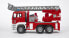 Фото #3 товара bruder 02771 - Man TGA Feuerwehr mit Drehleiter, Wasserpumpe & Light & Sound Modul - 1:16 Einsatzfahrzeug Feuerwehr-Auto Notruf Löschfahrzeug Spielzeug