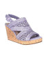 Фото #1 товара Women's Teangi Raffia Slingback Platform Wedge Sandals