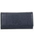 ფოტო #3 პროდუქტის Women's Pebbled Collection RFID Secure Trifold Wing Wallet