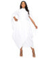 ფოტო #1 პროდუქტის Plus Size Tina Tulip Hem Cape Sleeve Pocket Dress