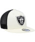 Men's Cream, Black Las Vegas Raiders Chrome Collection 9FIFTY Trucker Snapback Hat