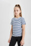 Kız Çocuk T-shirt Mavi B6692a8/be314