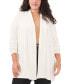 Plus Size Solid Open-Front Cardigan Sweater
