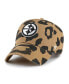 ფოტო #2 პროდუქტის Women's Tan Pittsburgh Steelers Rosette Clean Up Adjustable Hat