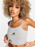 Фото #1 товара New Balance health club crop vest top in grey and greeen