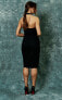 The Vanity Room 157287 Women's Halter Bodycon Dress Sleeveless Black Sz. XL