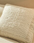 Quilted linen cushion cover