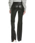 Michael Kors Collection Yasmeen Back Split Leather Bootleg Trouser Women's Black