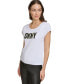 Фото #3 товара Футболка женская DKNY с логотипом, с якорной горловиной.
