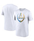 Фото #1 товара Men's White Los Angeles Chargers Icon Legend Performance T-shirt