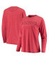 Фото #1 товара Women's Red Wisconsin Badgers Tonal Block Vintage-Like Wash Long Sleeve T-shirt