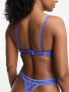 ASOS DESIGN Alexis lace underwire bra with picot trim in cobalt blue