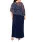 ფოტო #2 პროდუქტის Plus Size Beaded Cape Gown