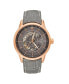 Фото #1 товара Часы и аксессуары Heritor Automatic мужские Davies кожаные наручные часы - розовое золото/серый, 44 мм