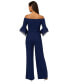 ფოტო #2 პროდუქტის Women's Off-The-Shoulder Organza Crepe Jumpsuit