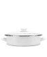 Фото #1 товара Solid White Enamelware Collection 8 Quart Saute Pan