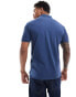 Фото #4 товара Polo Ralph Lauren icon logo slim fit pique polo in mid blue