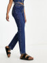 Фото #3 товара Weekday Smooth high waist slim leg stretch jeans in nobel blue