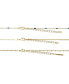 ფოტო #3 პროდუქტის 14K Gold Plated Elephant and Blue Enamel Beads Layered Necklace Set, 3 Pieces