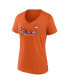 Women's Orange Denver Broncos Shine Time V-Neck T-shirt