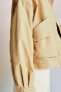 Фото #8 товара Куртка из хлопка с контрастным воротником ZARA