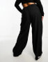 ASOS DESIGN Curve elastic waist tailored trouser in black US 20 - фото #12