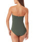 Фото #2 товара Anne Cole 283996 Women Twist-Front Ruched One-Piece Swimsuit US, Size 10