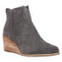 Фото #2 товара TOMS Clare Round Toe Wedge Booties Womens Grey Casual Boots 10020222T-021