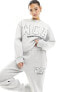 Фото #2 товара ASOS Weekend Collective sweat with varsity logo in grey marl