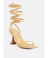 Фото #2 товара Women's Lewk Strappy Tie Up Spool Heel Sandals