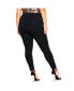 ფოტო #3 პროდუქტის Plus Size Pleather Splice Pant