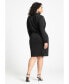 Фото #3 товара Plus Size Strong Shoulder Mini Dress - 20, Deep Grape