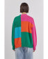 Women's Abstract Colorblock Cardigan