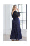 Plus Size Mon Tresor Long Sleeve Lace Evening Gown