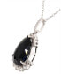 Фото #2 товара Macy's truffle Sapphire (6 ct. t.w.) & White Topaz (5/8 ct. t.w.) 18" Pendant Necklace in Sterling Silver