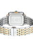 Women's Bari Tortoise Swiss Quartz Diamond Accents Two-Tone SS IPYG Stainless Steel Bracelet Watch 34mm x 30mm