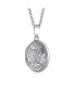 Фото #1 товара Bling Jewelry embossed Scroll Floral Flower Sunflower Photo Oval Lockets Necklace Pendant For Women That Hold Pictures Oxidized .925 Sterling Silver