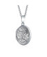 ფოტო #1 პროდუქტის Embossed Scroll Floral Flower Sunflower Photo Oval Lockets Necklace Pendant For Women That Hold Pictures Oxidized .925 Sterling Silver