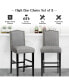 Кресло для кухни обитое Costway Set of 2 Bar Stools 30" - фото #7