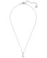 ფოტო #2 პროდუქტის Silver-Tone Crystal Solitaire Pendant Necklace, 14-7/8" + 2" extender