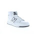 Фото #4 товара New Balance 480 BB480COA Mens White Leather Lifestyle Sneakers Shoes