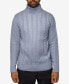Фото #1 товара Men's Cable Knit Roll Neck Sweater