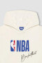 Фото #4 товара Спортивный костюм детский defacto Erkek Çocuk Nba Wordmark Sweatshirt Eşofman Altı 2'li Takım