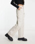 Фото #1 товара River Island straight cargo trouser in ecru