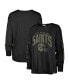 ფოტო #1 პროდუქტის Women's Black Distressed New Orleans Saints Tom Cat Long Sleeve T-shirt