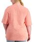 ფოტო #2 პროდუქტის Trendy Plus Size Sunset Dreams Graphic Boyfriend T-Shirt