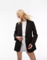 Фото #1 товара Topshop petite tailored slim fitting blazer in black