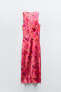 Фото #5 товара Платье из сатина с цветочным принтом ZARA