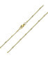 ფოტო #2 პროდუქტის Thin Minimalist 1.5MM Yellow Gold Plated Stainless Steel Celestial Curb link with Tiny Stationary Ball Saturn Chain Necklace For Women 20 Inch